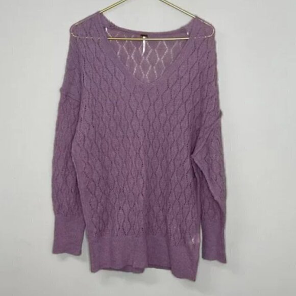 Free People Say Hello Oversized Tunic Sweater Size XS - Picture 5 of 8